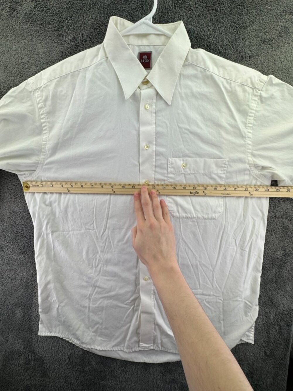 Eton Long Sleeve Button Up Shirt Men’s Cotton Point Collar Adult Woven 16.25 - Picture 5 of 16
